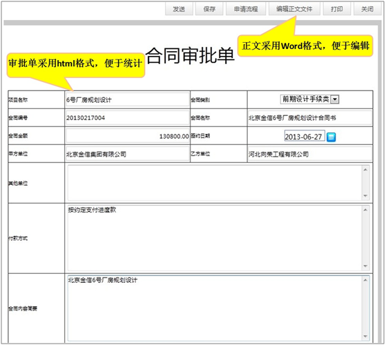 oa簽批單可有效實(shí)現(xiàn)HTML表單和Office文檔的結(jié)合